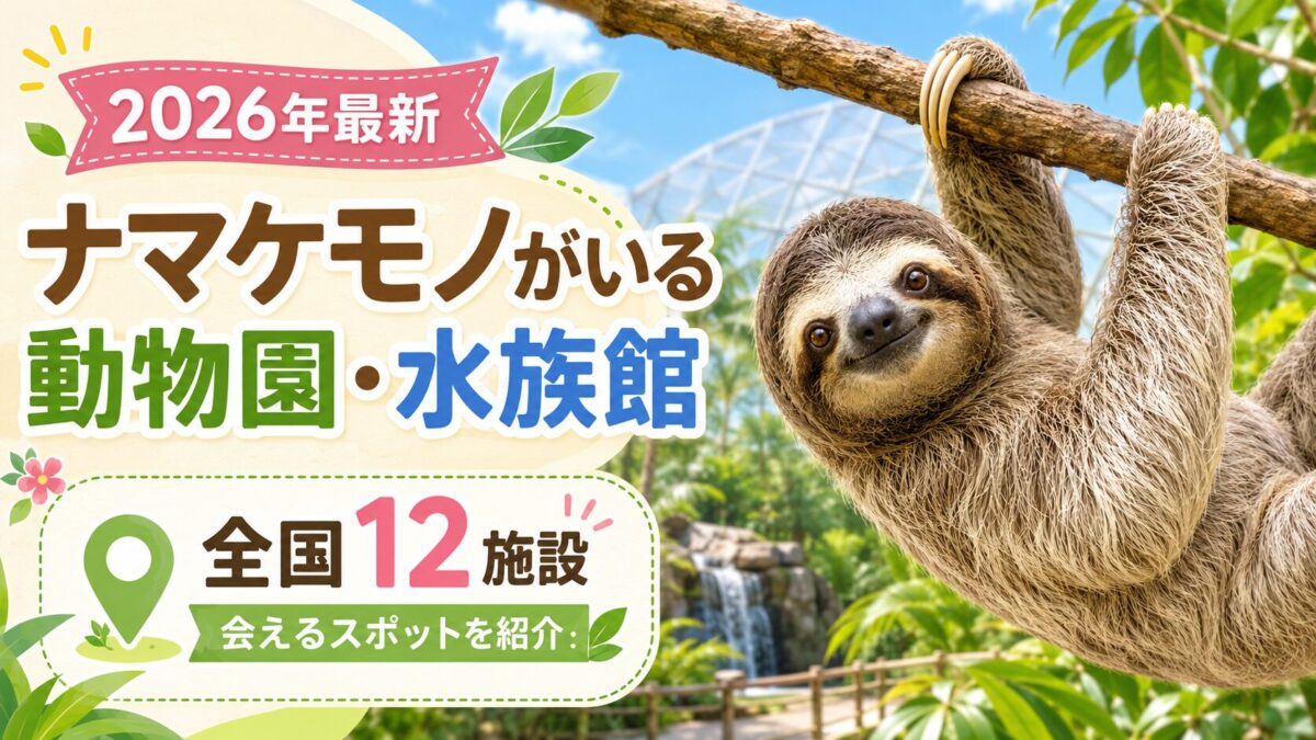 ナマケモノがいる動物園・水族館 全国12施設のアイキャッチ